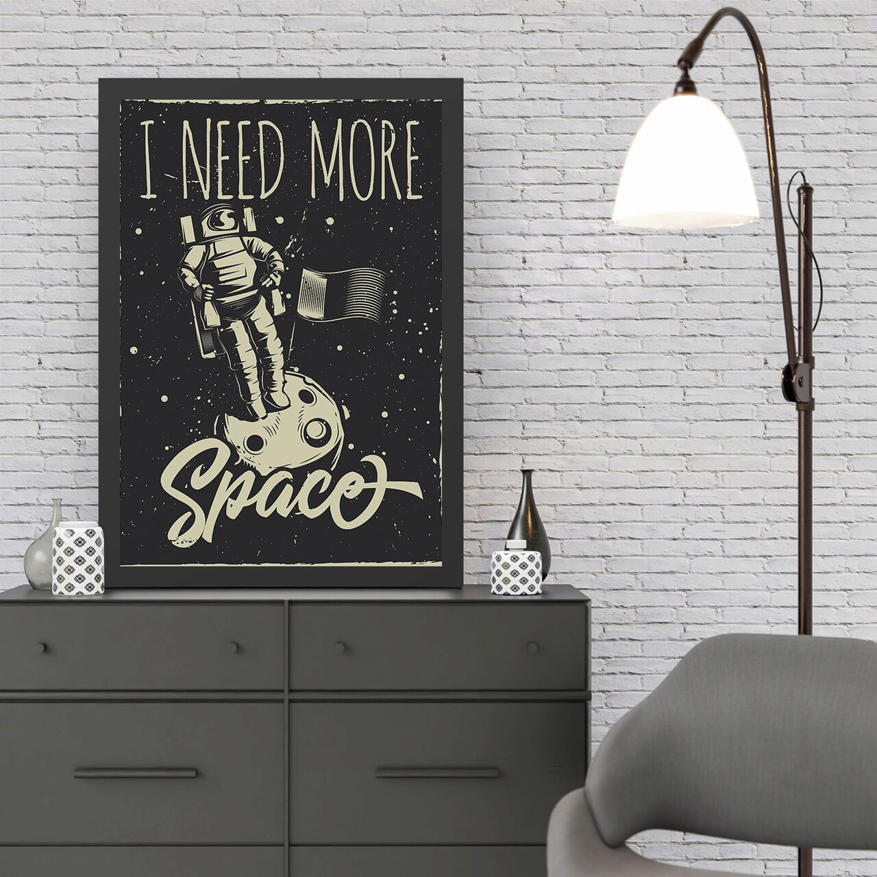 Tablou decorativ, Space (40 x 55), Polistiren, Multicolor - imagine 3